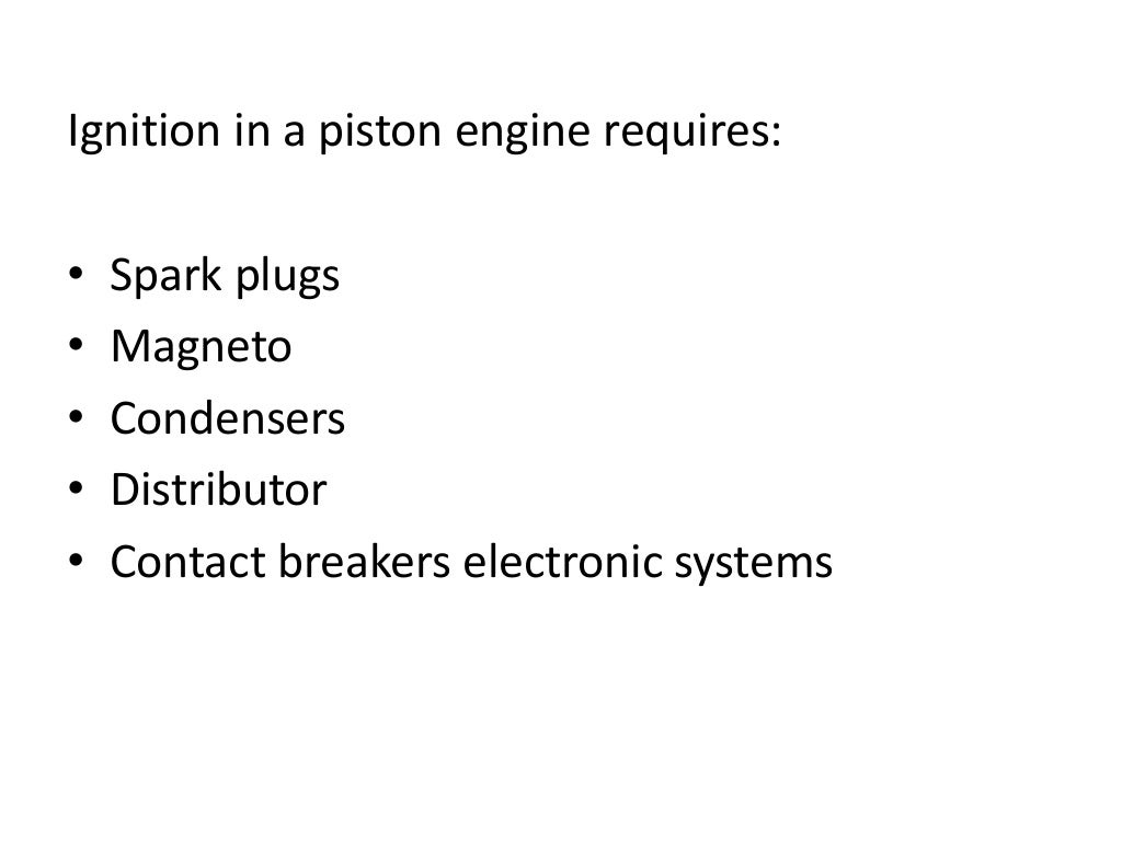 Piston Engines Ignition