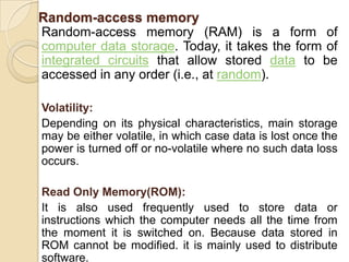 Magnetic tapeMagnetic tape is a medium for magnetic recording, made of a thin magnetizable coating on a long, narrow strip of plastic. Most audio, video and computer data storage is this type. A device that stores computer data on magnetic tape is a tape drive.Magnetic tape Types:Tape cartridgesBackup tape for microcomputer Capacities range from 120 MB to 5 GBTape reelsMinicomputer and mainframe1/2 inch wide and 1/2 mile long