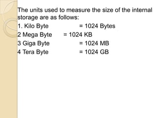 EPROM(Erasable Programmable Read Memory)Once programmed, an EPROM can be erased by exposing it to strong ultraviolet light from a mercury-vapor light source.EEPROM(Electrically Erasable Programmable Read-Only Memory)It is used in computers and other electronic devices to store small amounts of data that must be saved when power is removed.