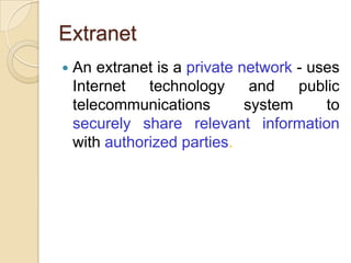 The world’s largest computer network which connects millions of computers all over the world.