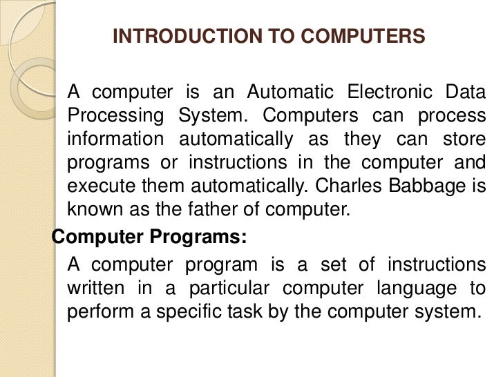information about computers