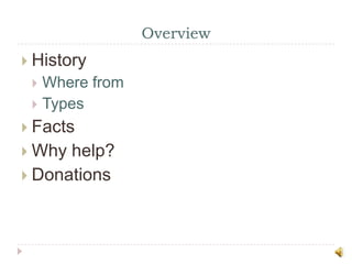 OverviewHistoryWhere fromTypesFactsWhy help?Donations