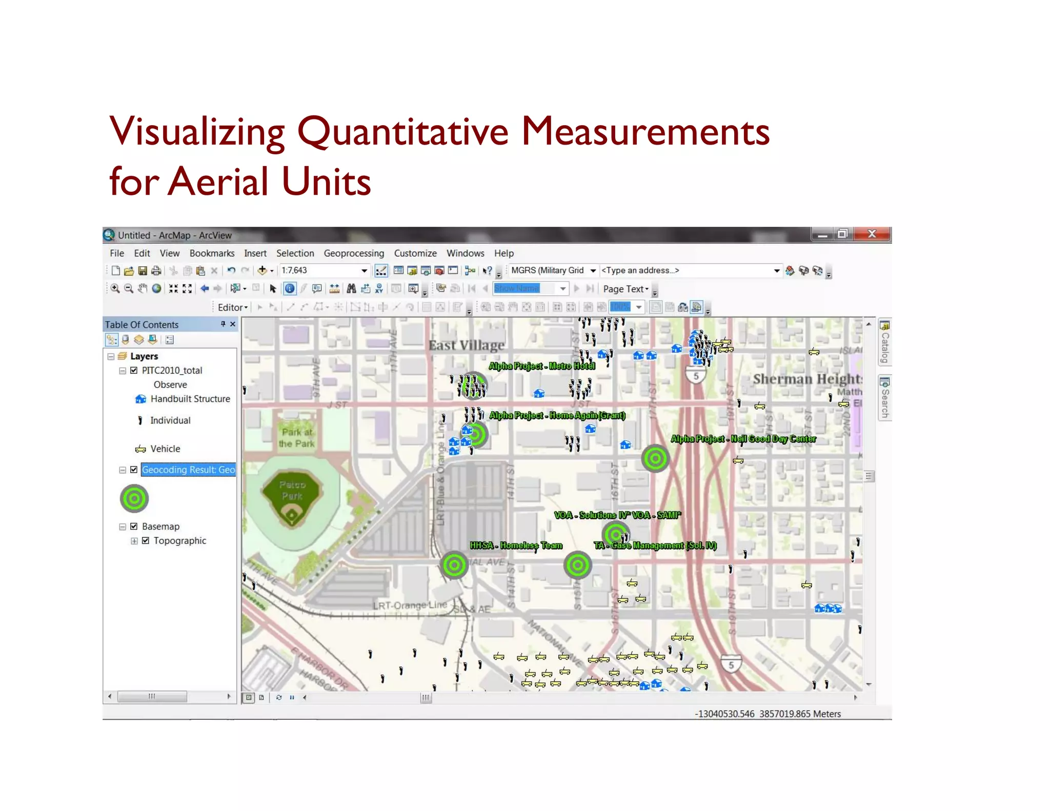 Visualizing Quantitative Measurements 
for Aerial Units 	

 