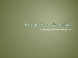 A Learning Sciences Perspective
 
