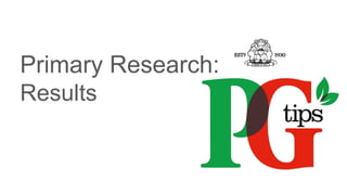 Primary Research:
Results
 