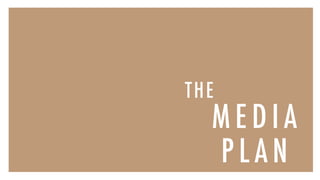 M E D I A
P L A N
THE
 