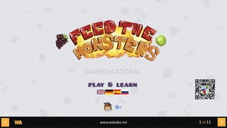 Pitch. «Feed The Monsters. English for kids»