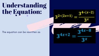 Understanding
the Equation:
The equation can be rewritten as
 
