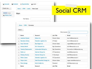 Social CRM
 