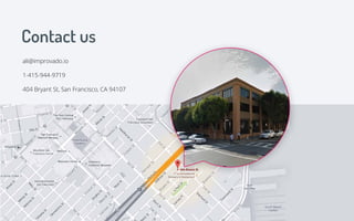 Contact us
ali@improvado.io
1-415-944-9719
404 Bryant St, San Francisco, CA 94107
 