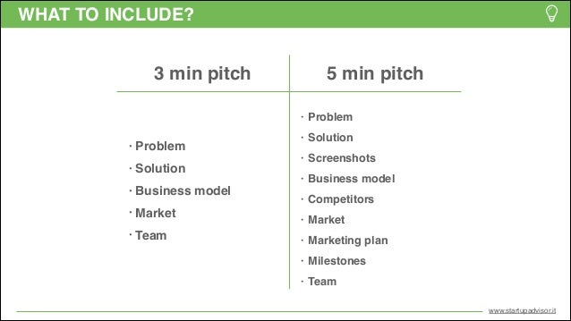 Business plan pitch template