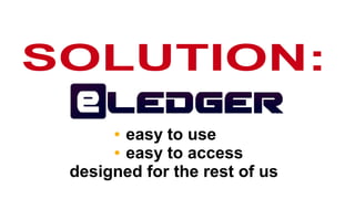 SOLUTION:
easy to use
● easy to access
designed for the rest of us
●

 