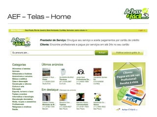 AEF – Telas – Home
 