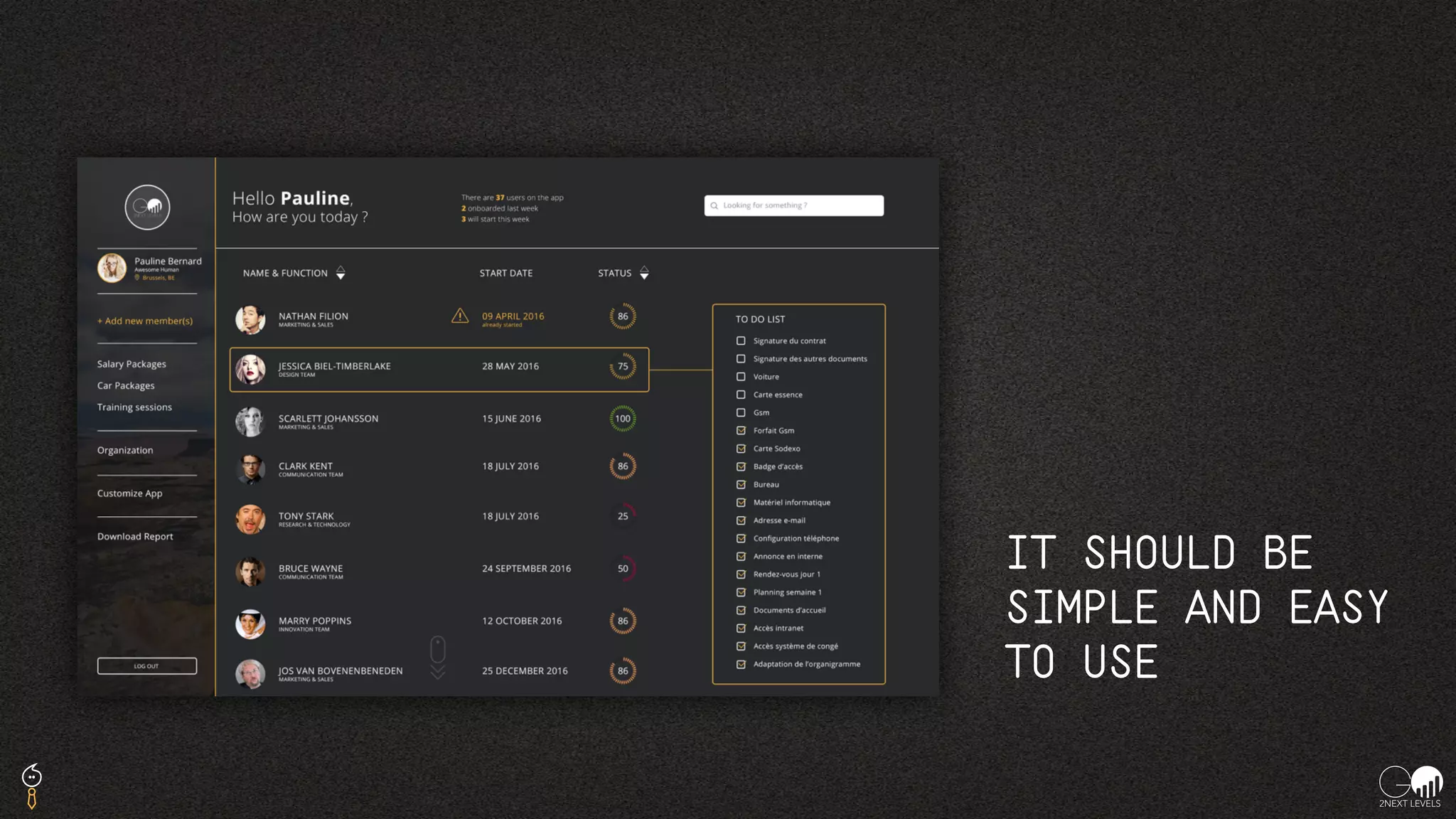 IT SHOULD BE
SIMPLE AND EASY
TO USE
 