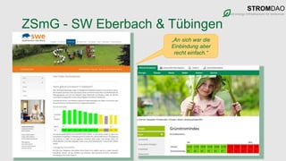 ZSmG - SW Eberbach & Tübingen
„An sich war die
Einbindung aber
recht einfach.“
 