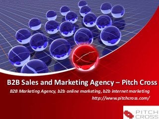 B2B Sales and Marketing Agency – Pitch Cross
B2B Marketing Agency, b2b online marketing, b2b internet marketing
http://www.pitchcross.com/
 