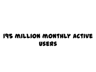 195 million monthly active
           users
 