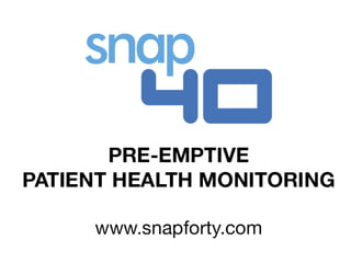 Pre-emptive patient health monitoring