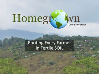 Rooting Every Farmer
in Fertile SOIL
 