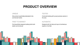 PRODUCT OVERVIEW
UNIQUE
Only product specifically dedicated to the
commercial market
FIRST TO MARKET
First beautifully des...