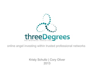online angel investing within trusted professional networks

Kristy Schultz | Cory Oliver
2013
1

 