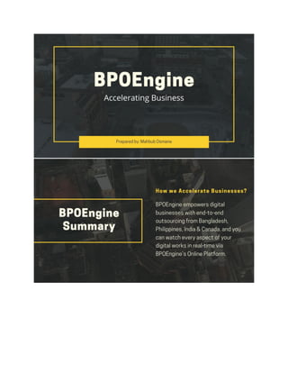 Pitch Deck of BPOEngine.com