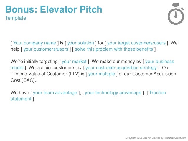 pitch deck template for