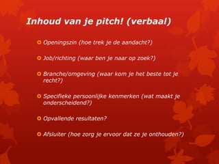 Elevator Pitch schrijven & presenteren, Inspiratiedag Jaarbeurs Utre…