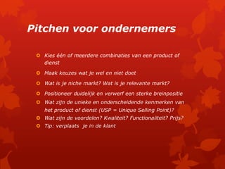 Elevator Pitch schrijven & presenteren, Inspiratiedag Jaarbeurs Utre…