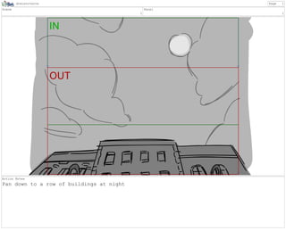 Scene
1
Panel
1
Action Notes
Pan down to a row of buildings at night
dvxcxvcvxcvx Page 1
 