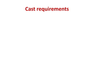 Cast requirements

 