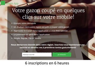 6 inscriptions en 6 heures
 