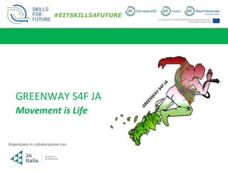 GREENWAY S4F JA
Movement is Life
Organizzato in collaborazione con:
#EITSKILLS4FUTURE
 