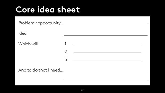 idea sheet