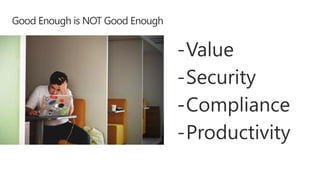 Good Enough is NOT Good Enough
 