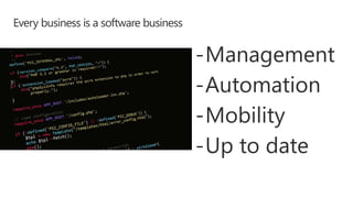 Every business is a software business
 