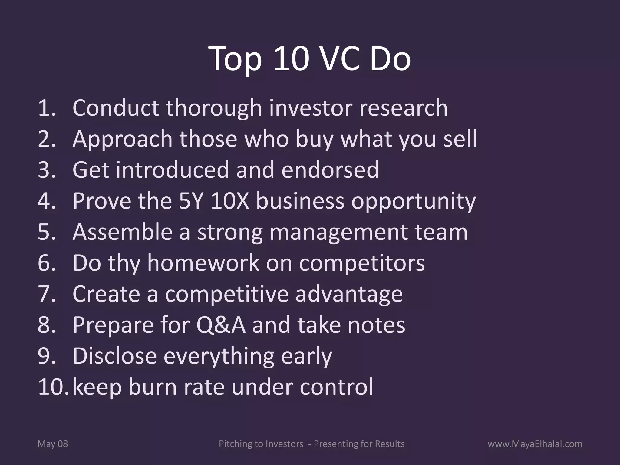 Pitching To Investors v1.1 Includes Resources