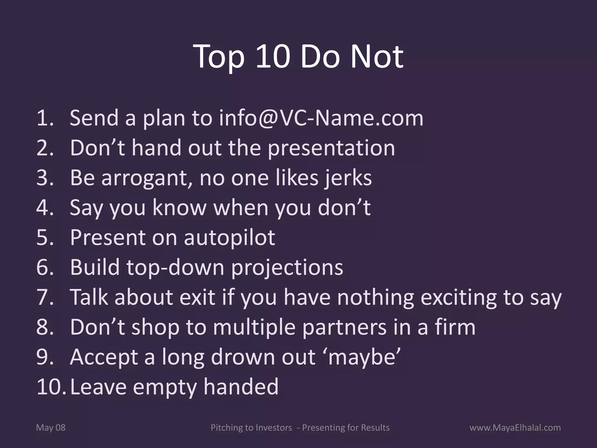 Pitching To Investors v1.1 Includes Resources