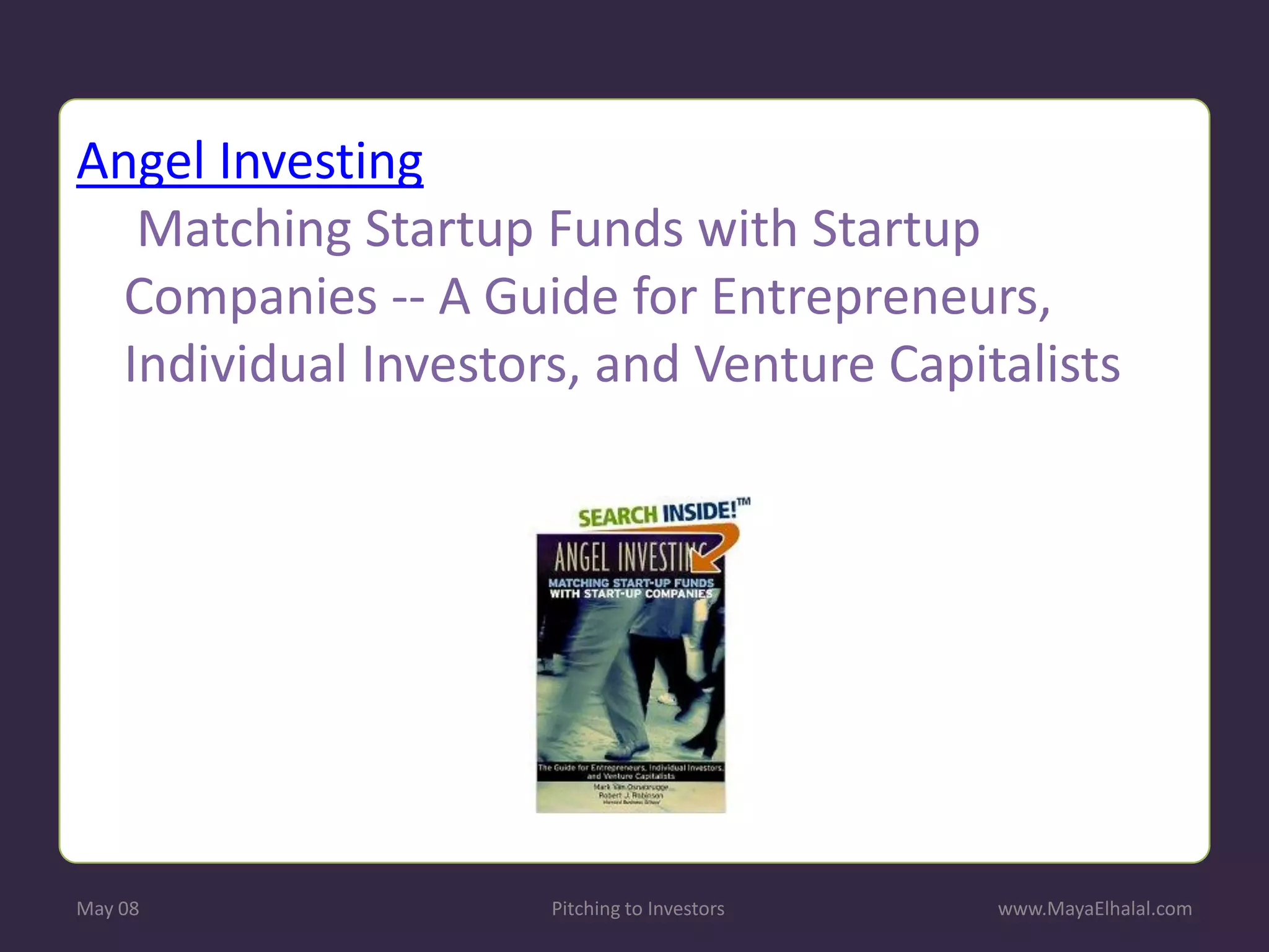 Pitching To Investors v1.1 Includes Resources