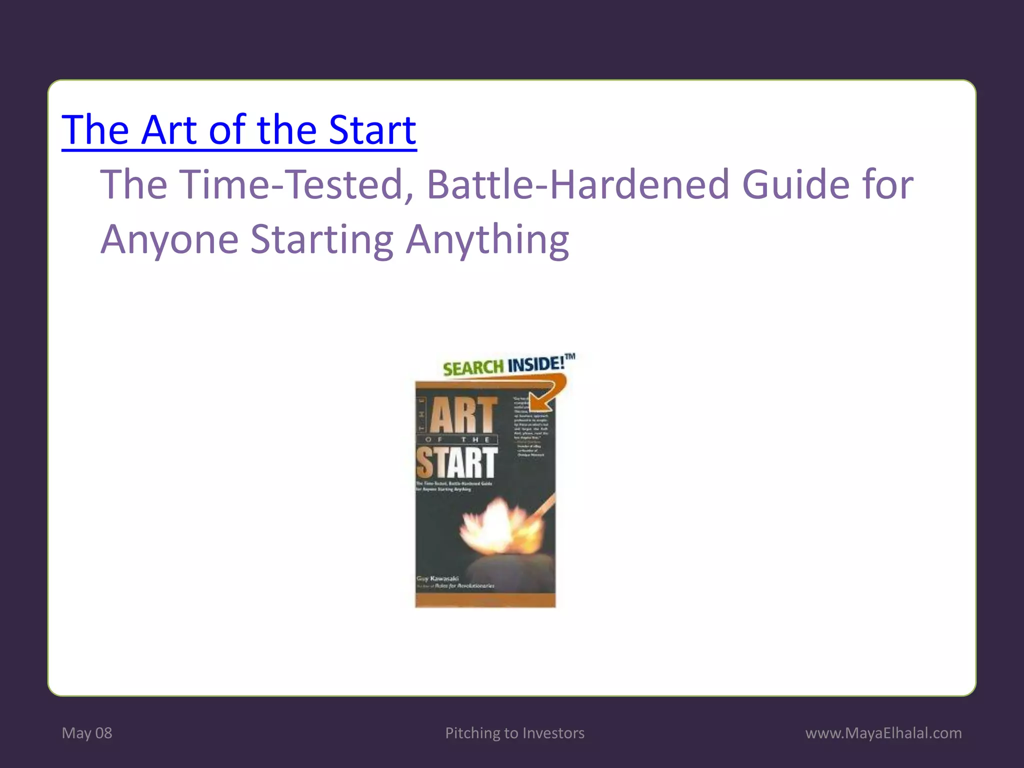 Pitching To Investors v1.1 Includes Resources