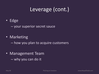 Pitching To Investors v1.1 Includes Resources