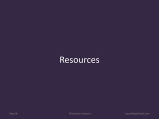 Pitching To Investors v1.1 Includes Resources