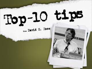 Pitching Tips: presentation tips from The Pitching Coach