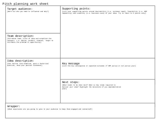 idea sheet