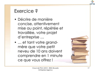 8 phrases-clé pour pitcher un VC7ème phrase : Quelques mots des concurrents, qui sont-ils ? Considérez que s’il y a de la concurrence c’est une bonne nouvelle, c’est qu’il y a un marché. 