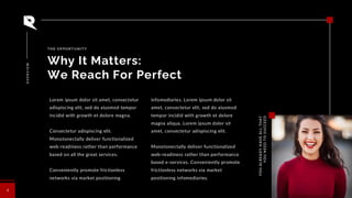 Why It Matters:
We Reach For Perfect
Y
OU
A
L
R
E
A
DY
H
AV
E
A
L
L
THA
T
Y
OU
N
E
E
D
TO
S
U
CC
E
E
D
THE OP PORT UNITY
Lorem ipsum dolor sit amet, consectetur
adispiscing elit, sed do aiusmod tempor
incidid with growth et dolore magna.
Consectetur adispiscing elit.
Monotonectally deliver functionalized
web-readiness rather than performance
based on all the great services.
Conveniently promote frictionless
networks via market positioning
infomediaries. Lorem ipsum dolor sit
amet, consectetur elit, sed do aiusmod
tempor incidid with growth et dolore
magna aliqua. Lorem ipsum dolor sit
amet, consectetur adispiscing elit.
Monotonectally deliver functionalized
web-readiness rather than performance
based e-services. Conveniently promote
frictionless networks via market
positioning infomediaries.
6
O
V
E
R
V
I
E
W
 