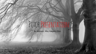 PitchPresentation
By Mariyam, Afra, Kalgani, Elbin
 