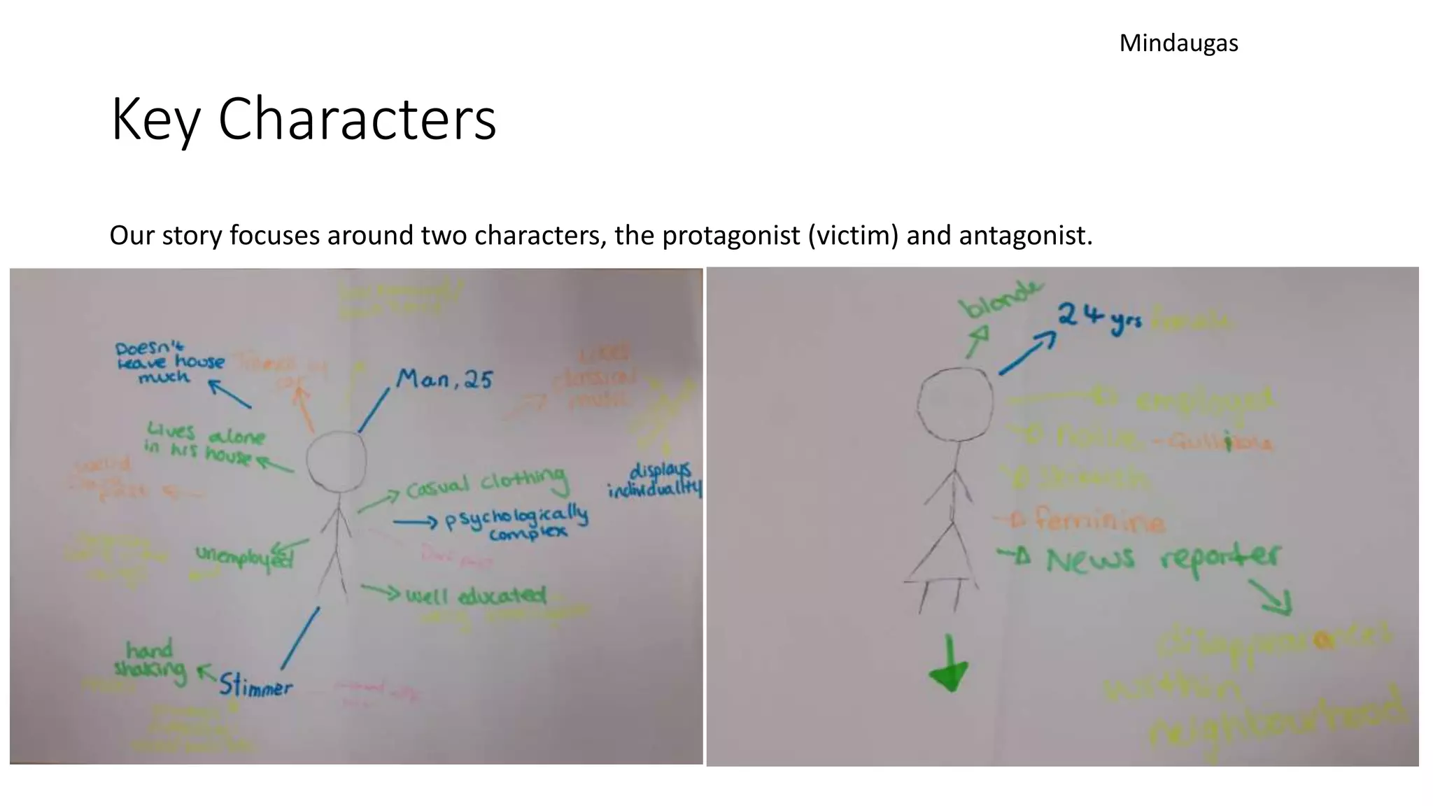Key Characters
Our story focuses around two characters, the protagonist (victim) and antagonist.
Mindaugas
 