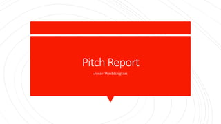 Pitch Report
Josie Waddington
 