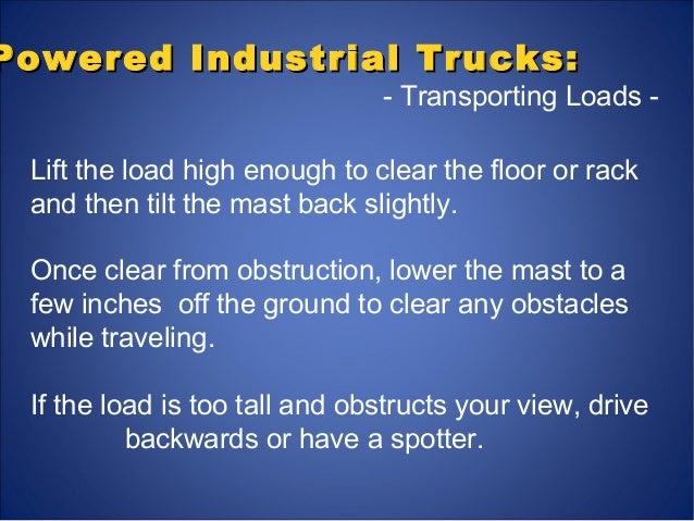 Powered Industrial Trucks Safety